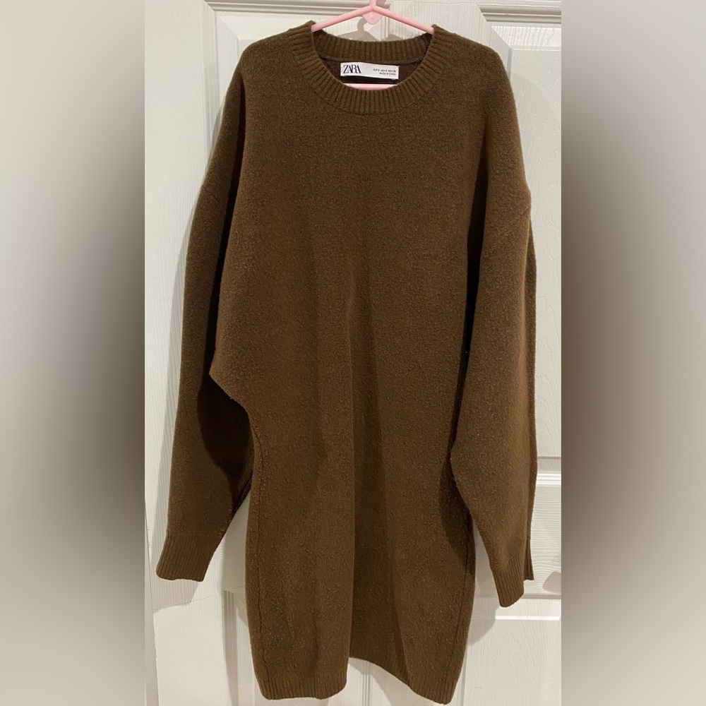 ZARA Sweater Dress Brown Size Small